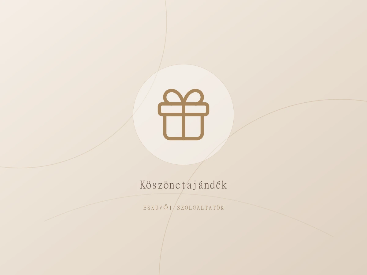 Esküvői köszönetajándékok – kategóriaillusztráció