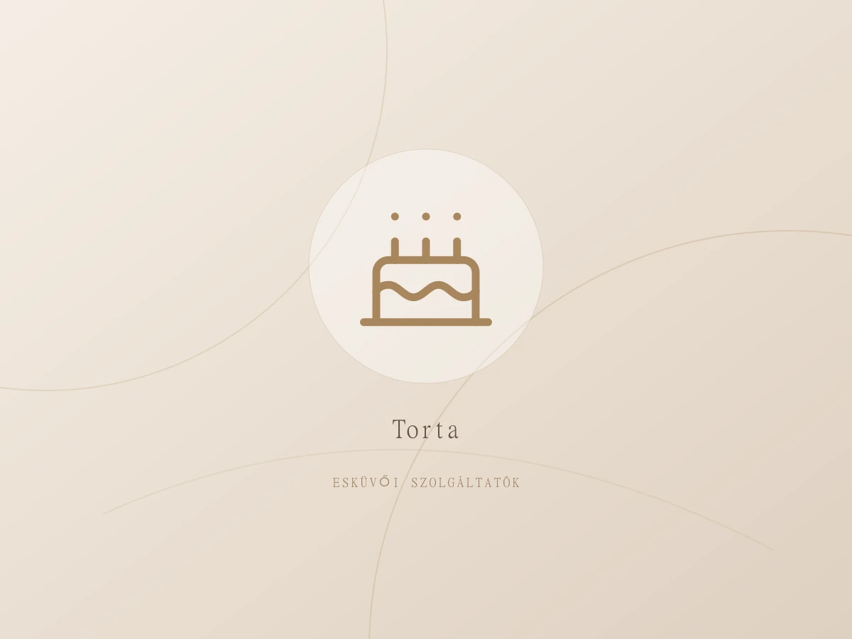 Esküvői torták – kategóriaillusztráció